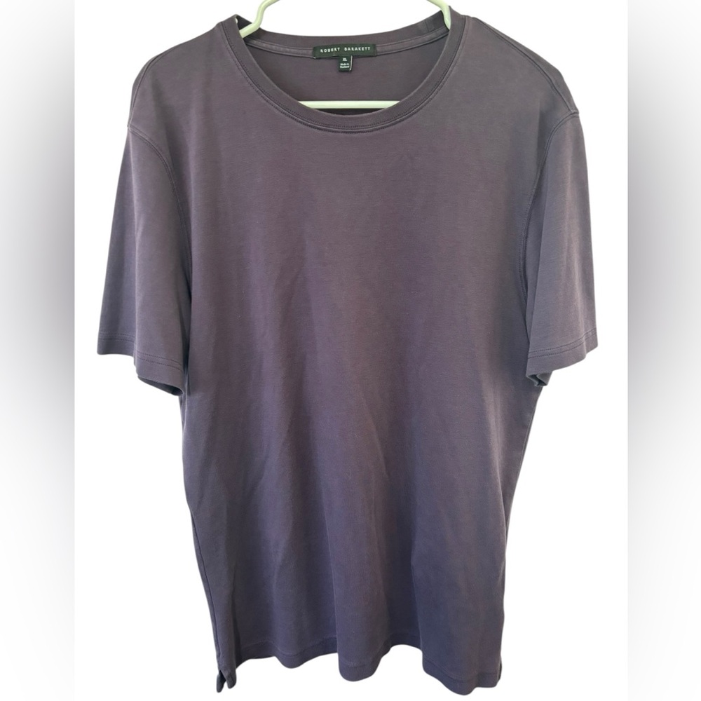 Robert Barakett Men's Dark Purple Casual‎ Short Sleeve Shirt Size XL